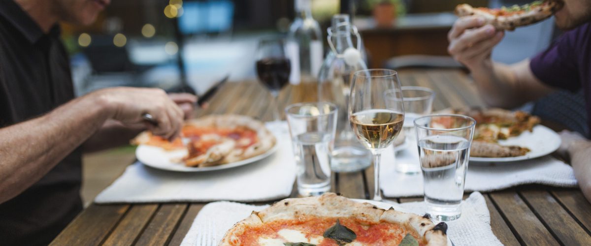 Pizza for dinner food, pizza, margharita pizza, diner, father, son adult